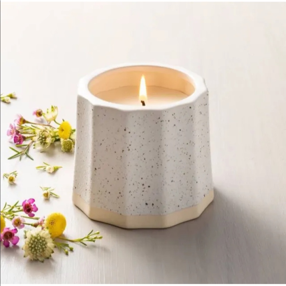 Hearth & Hand with Magnolia 11oz Fluted Speckled Ceramic Candle - New Meadow
